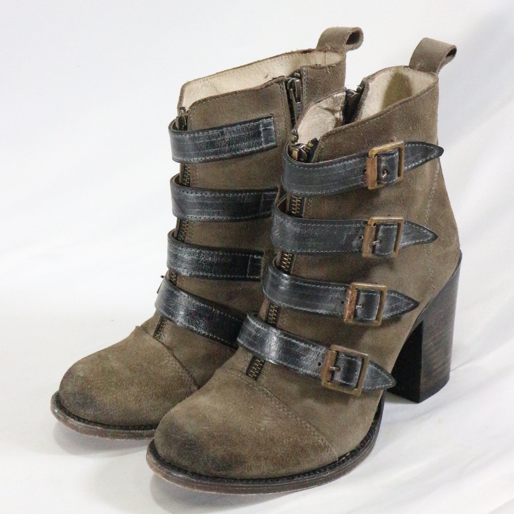 FREEBIRD FB-Banjo Distressed Ankle Heel Boots Sz 9 US Women